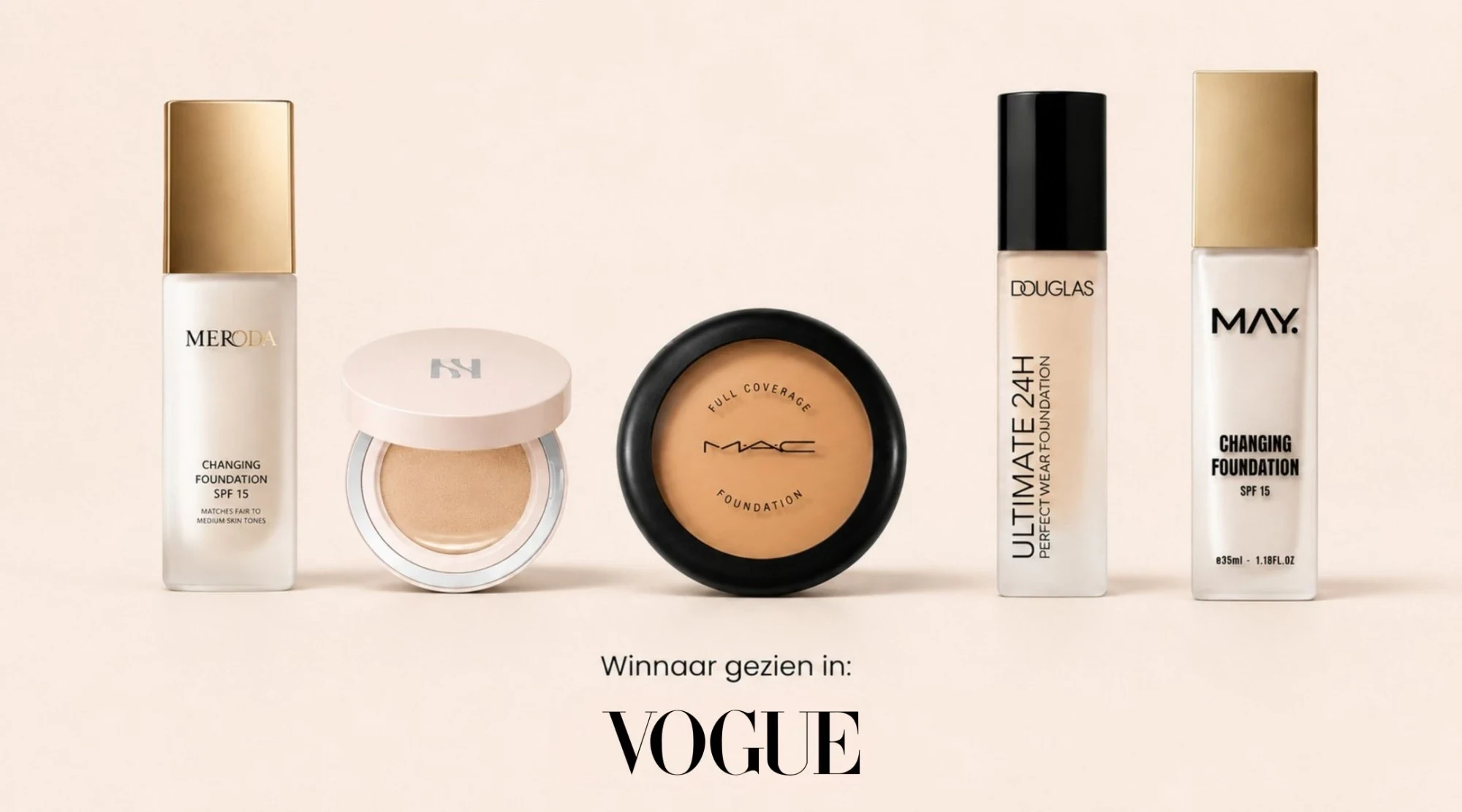 De 5 geteste foundations — winnaar gezien in VOGUE.